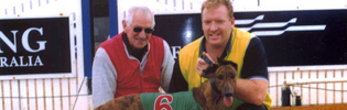 Lance Whitnall Lance Whitnall with Mentor Maurice Fitzpatrick and First Winner Wipe Off Five