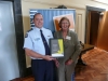 Dhurringile Officer Roger Jorgensen with GRVs Chairman Jan Wilson 